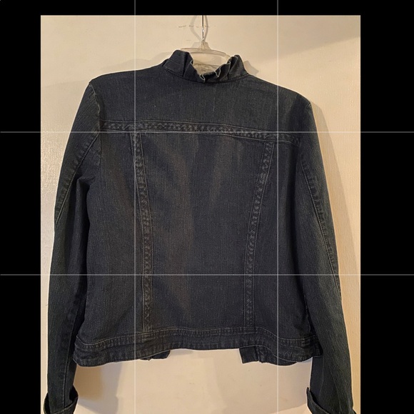 Denim Pleated Jacket - Picture 1 of 5